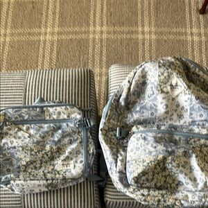 Abercrombie and Fitch Blue Floral Backpack and lunchbox Set